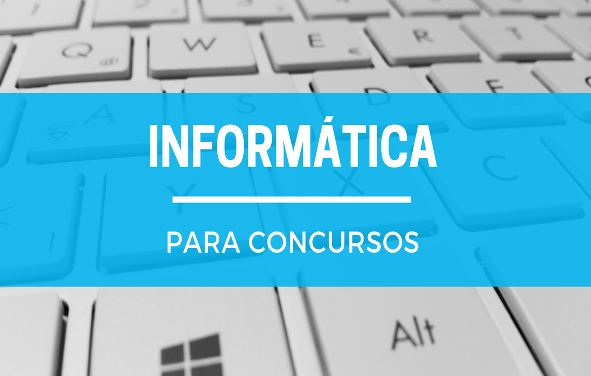 imagem de um teclado de computador dando ênfase às teclas com texto sobre Informática para Concursos